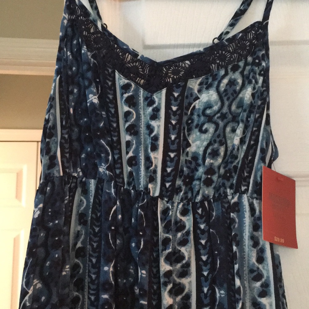 Beautiful blue double split sundress